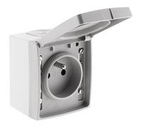 Zenitech Presa 16A 2P+T impermeabile IP55 - Grigio - Orok