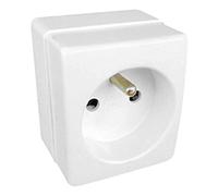 Zenitech - Presa 2P+T 16A da parete - Bianco - Beijing