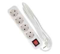 Zenitech Presa 4V con interruttore 1,4M -3G1,5-HO5VV-F Bianco