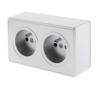 Zenitech Presa doppia sporgenza 2P+T 16A Silver - Vulco