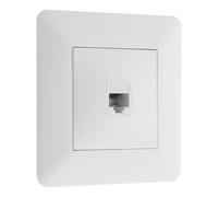 Zenitech - Presa Rete RJ45 CAT6 - Compatibile Con Scatola Incassata - Motore Compatto Con Passaggio Cavi Facile - Design Moderno Con Facciata Regolabile - Bianco - 86x86 mm