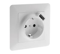 Zenitech Presa Schuko + USB - Bianco