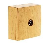 Zenitech - Presa TV Ø9,52 In Superficie - Apparecchiatura Elettrica Senza Viti Visibili - Compatibile Con Modanature Standard - Installazione Facile - Certificato NF E CE - Legno - Ø9,52mm