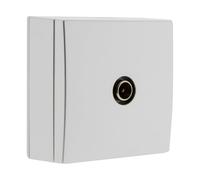 Zenitech - Presa TV Ø9,52mm In Vista Bel'Vue - Apparecchiatura Elettrica Compatibile Con Modanature Standard - Fissaggio Facile Con Fori Allungati - Meccanismo Separabile - Normativa CE - Cromo