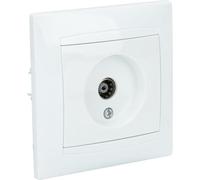 Zenitech - Presa TV da incasso, Ø9,52 mm, colore: Bianco