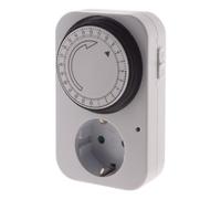 Zenitech - Programmatore Meccanico Quotidiano con Protezione Bambini e Interruttore - Impermeabile IP44 per Interno e Esterno - Commutazione 15 Min - Bianco
