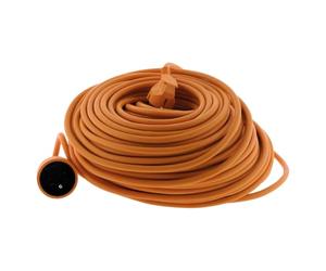 Zenitech - Prolunga 16 A HO5VV-F 2x1,5 mm² - Ideale per Tosaerba e Barbecue - Resistente alle Intemperie - Conforme alle Norme NF e CE - Colore Arancione - Lunghezza 45m