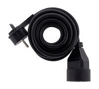 Zenitech - Prolunga 16A 2P+T HO5VV-F 3G1,5 Nero 3 m con spina extraplate - Zenitech