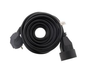 Zenitech - Prolunga Elettrica 16A 3680W - Cavo HO5VV-F 3G1,5 mm² Lunghezza 10m - Spina e Presa Schuko Tipo F Universale - Ideale per Casa e Ufficio - Colore Nero