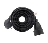 Zenitech - Prolunga Elettrica 16A 3680W - Cavo HO5VV-F 3G1,5 mm² Lunghezza 5m - Spina e Presa Schuko Tipo F Universale - Ideale per Casa e Ufficio - Colore Nero