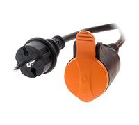 Zenitech Prolunga impermeabile 2P H05VV F 2x 1,5mm² 25 m, con clip di fissaggio arancione
