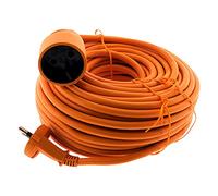 Zenitech - Prolunga Schuko 16A HO5VV-F 2x1,5mm² 25m - Prolungatore Ideale per Tosaerba e Barbecue - Cavo Resistente per Lavori Esterni - Arancione - 25m
