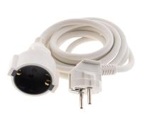 Zenitech - Prolunga Schuko HO5VV-F, 3G1,5 mm², 2 m, colore: bianco