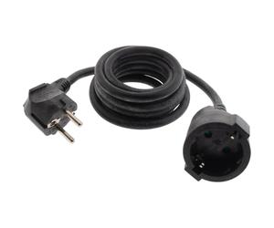 Zenitech - Prolunga Schuko HO5VV-F, 3G1,5 mm², 2 m, colore: Nero