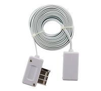 Zenitech - Prolunga Telefonica Maschio Gigogne/Femmina - 8 Pin - Cavo 10 m - Bianco - Compatibile con Dispositivi Standard - Per Presa Murale - Connettore Femmina - Collegamento Facile e Sicuro