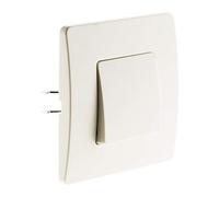 Zenitech - Pulsante a Pressione con Morsetti Automatici Venus - Bianco - Cablaggio Rapido - Fissaggio a Viti e Graffe per Scatole Standard - Placca Senza Viti a Vista - Montaggio Facile