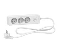 Zenitech SC5ST9331W - Prolunga multipresa a 3 prese, 2P+T, colore: bianco, cavo 1,5 m