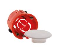 Zenitech - Scatola da Incasso per Placo Ø40mm - Carico Max 25kg - Installazione di Lampade da Soffitto - Dimensioni Esterne Ø40mm x Profondità 40mm - Rosso