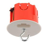 Zenitech - Scatola DCL Punto Centrale Ø65 mm - Rosso - Compatibile con Spine e Portalampade DCL - Coperchio a Filo Ø80 mm - Installazione Soffitto - Sicurezza Elettrica Ottimizzata