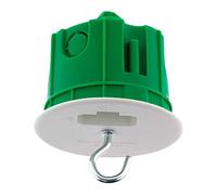 Zenitech - Scatola DCL Punto Centrale Ø65mm - Per Lampadari da Incasso in Muri Pieni - Include Coperchio a Filo Ø80mm e Gancio Metallico - Compatibile con Spina o Portalampada DCL - Verde