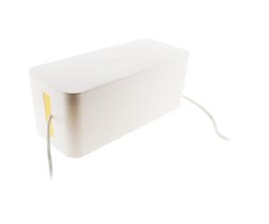 Zenitech - Scatola di Stoccaggio per Multiprese - Bianca - Copertura Resistente - Ottimizzazione Collegamenti Elettrici - Plastica Durevole - Lunghezza 30 cm - Ideale per Uso Domestico e Sicuro