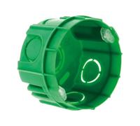 Zenitech - Scatola Muraria Ø67 P40mm - Compatibile con Apparecchiature a Vite e Ganci - Alta Resistenza al Fuoco 850° - Ideale per Muri in Blocchi o Mattoni - Verde - 67x40mm