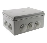 Zenitech - Scatola Stagna Rettangolare IP54 - Modello 220 x 170 x 105 mm - Resistenza al Fuoco 750°C - Viti 1/4 di Giro - Ingressi Cavi Senza Taglio - Bianco