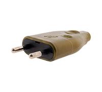 Zenitech - Scheda Elettrica Maschio 2P 6A - Compatibile con Prese Europee - Ideale per Progetti di Fai-da-te e Installazioni Interne - Oro - 9,07g