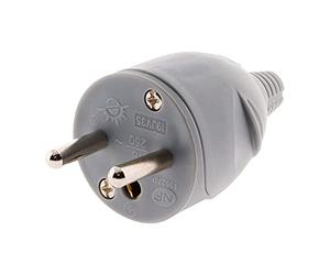 Zenitech - Scheda Maschio 16A 2P+T - Connettore Elettrico Facile da Collegare - Compatto e Leggero - Ideale per Apparecchi Elettrici - Normative NF e CE - Grigio