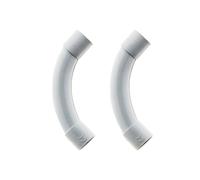 Zenitech - Set Di 2 Curve Di Derivazione In PVC Rigido Per Condotti IRL - Compatibile Con Cavi Ø16, Ø20, Ø25mm - Installazione Facile E Durevole - Grigio - Ø16mm