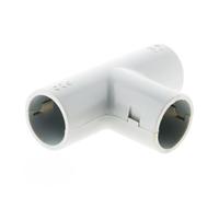 Zenitech - Set di 2 Tè per Tubo IRL Ø20mm - Plastica di Alta Qualità per Derivazioni Semplici e Veloci - Conforme agli Standard di Sicurezza - Grigio - Ø20mm