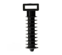 Zenitech - Set di 20 Supporti Neri per Tasselli - Compatibili con Tubazioni di Tutti i Diametri - Utilizzo con Fascetta per Fissaggio Ottimale - Materiale Robusto e Resistente - Nero