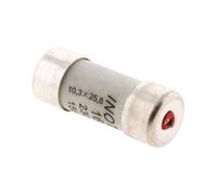 Zenitech - Set Di 3 Fusibili In Ceramica 10,3 x 25,8 Mm - 16A Con Spia - Conformità NF Per Sicurezza Elettrica - Alta Resistenza Termica - Bianco - 25,8 Mm