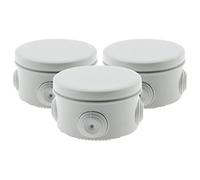 Zenitech - Set di 3 scatole stagne Ø80mm profondità 40mm - IP55