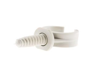 Zenitech - Set Di 50 Clip Con Tasselli Ø16mm - Fissaggio Sicuro E Durevole Per Cavi - Perforazione Standard Ø8mm - Adatto A Diverse Dimensioni Di Cavi - Grigio