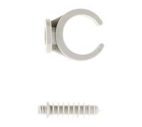 Zenitech - Set di 50 Clip con Tasselli Ø20mm - Fissaggio Sicuro e Durevole per Cavi - Foratura Standard Ø8mm per Installazione Veloce - Grigio - Ø20mm