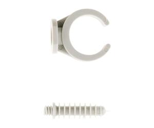 Zenitech - Set di 50 Clip con Tasselli Ø20mm - Fissaggio Sicuro e Durevole per Cavi - Foratura Standard Ø8mm per Installazione Veloce - Grigio - Ø20mm