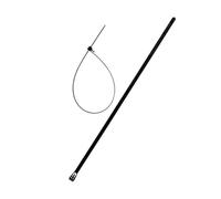 Zenitech - Set Di 50 Fascette per Cavi Riutilizzabili 7,6 x 200mm - Grilletto di Sblocco Facile - Plastica Solida per Fissaggio Fascicoli Medi - Nero