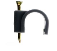 Zenitech - Set di 80 Ganci di Fissaggio Ø16mm - Perfetti per Mantenere Cavi e Guaine su Muri - Installazione Facile su Calcestruzzo - Conforme alle Normative di Sicurezza - Grigio