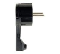 Zenitech - Spina Maschio 16A Ultra Piatta con Anello di Estrazione - Conforme alla Norma NF - Ideale per Spazi Ridotti - Nero - Installazione Sicura e Pratica