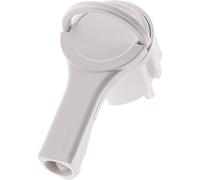 Zenitech - Spina Maschio 2P+T 16A Ultra Piatta - Cavo Elettrico Pratico con Anello di Estrazione - Design Ultra Piatto per Minore Ingombro - Certificato NF - Bianco - 0,3m