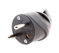 Zenitech - Spina Maschio Angolare 2P+T 16A - PVC - Compatibile con Prese Standard, Design Durevole - Accessori per Condutture, Installazioni Elettriche Affidabili - Dimensione Regolare - Nero