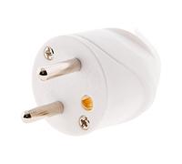 Zenitech - Spina Maschio Angolata 16A 2P+T - Connessione Sicura - Certificata NF, Riduzione Ingombro, Installazione Facile - Spazi Ristretti/Cablaggio Domestico - Bianco