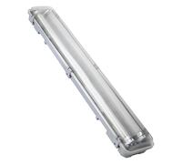 Zenitech - Striscia Impermeabile IP65 2x 18W 2500lm con Tubi LED Inclusi - Vasca in Policarbonato Alta Resistenza - Installazione Facile - Lunga Durata di Vita 30 000h - Bianco