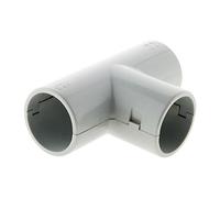 Zenitech - Tè Di Derivazione Per Tubo IRL Ø25mm - Plastica Di Alta Qualità Per Derivazioni Semplici E Rapide - Compatibile Ø16mm, Ø20mm, Ø25mm - Grigio