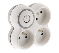 Zenitech - Triplite con interruttore - 3×16A - Bianco/Grigio