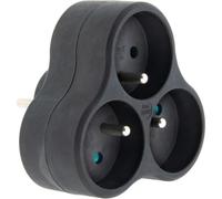 Zenitech - Triplite riciclata bioplastica, 3 x 16 A, colore: nero