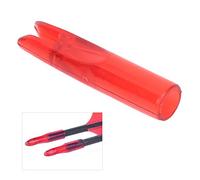ZenithAur Archery Nocks 6 mm per Nock di Freccia di plastica Durevole Bersaglio di Caccia a 50 Pezzi Che migliorano la Pratica del tiro con l' con Blu Rosso Sicuro (Rosso)