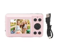 Zenithaur Compact Mini Camera, fotocamera digitale 1080p con zoom 16x e display da 2,4 pollici, fotocamera selfie vlogging a fuoco automatico per ragazzi adolescenti per ragazzi (Rosa)