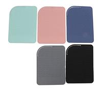 ZenithAur Custodia per tappetino in silicone Confezione da 5 con funzione custodia per riporre i viaggi o l'uso domestico, un tappetino termico per arricciacapelli e piastre,